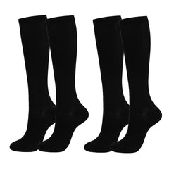 2 Pairs Compression Socks Knee Length Unisex