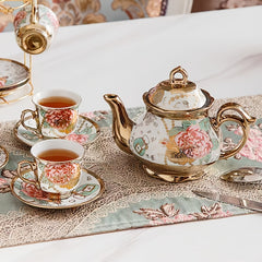 20pcs Ceramics Tea Set with Metal Holder European Ceramic Tea Set