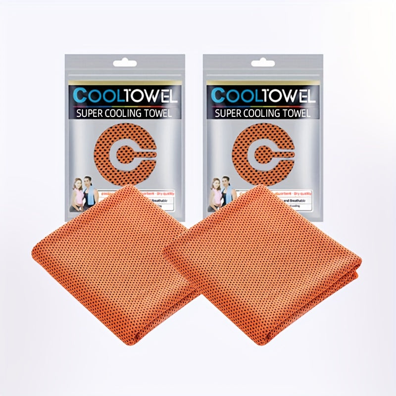 2pcs Cooling Towel for Sports Yoga Beach Camping Gym Soft Absorbent 35 4 x 11 8