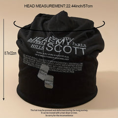 Vintage Beanie Thin Turban Cap Breathable Beanies Goth Skull Hats