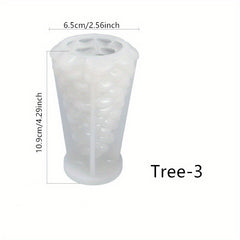 3D Christmas Tree Candle Mold Silicone Resin Xmas Candle Mold