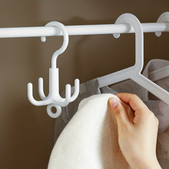 Rotatable Plastic Hanger Hook with 4 Claws