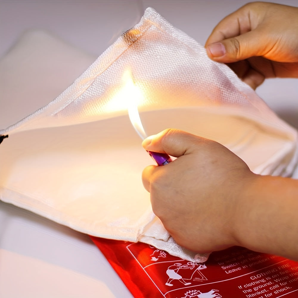 2pcs Fire Blanket Fiberglass Fire Emergency Blanket Suppression Blanket