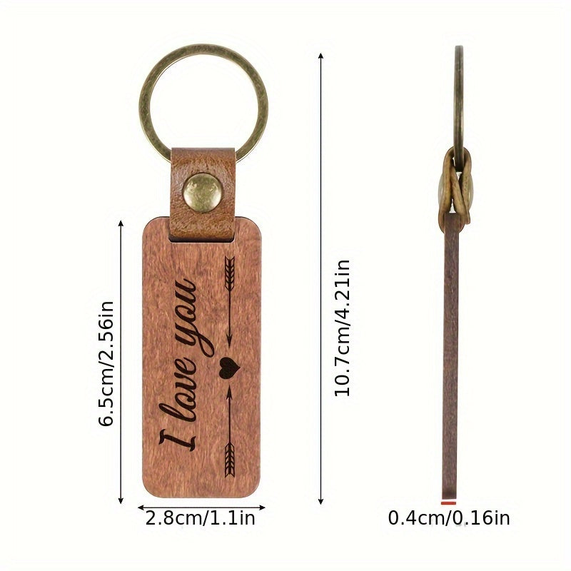 Pear Wood Pure Wood Keychain Retro Key Chain Bag Purse Pendant