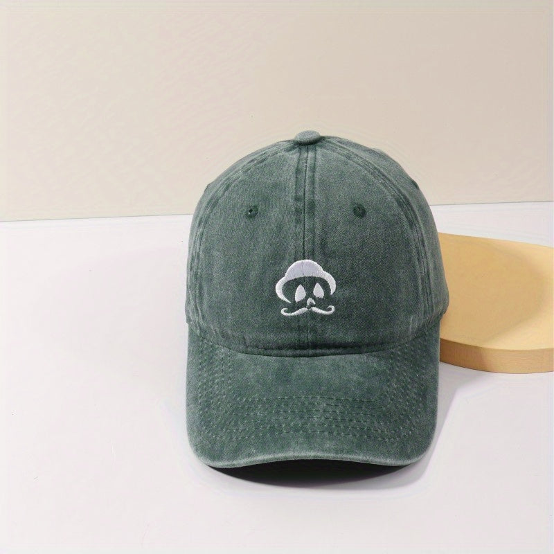 Little Old Man Embroidery Baseball Cap Sun Hat for Men and Women