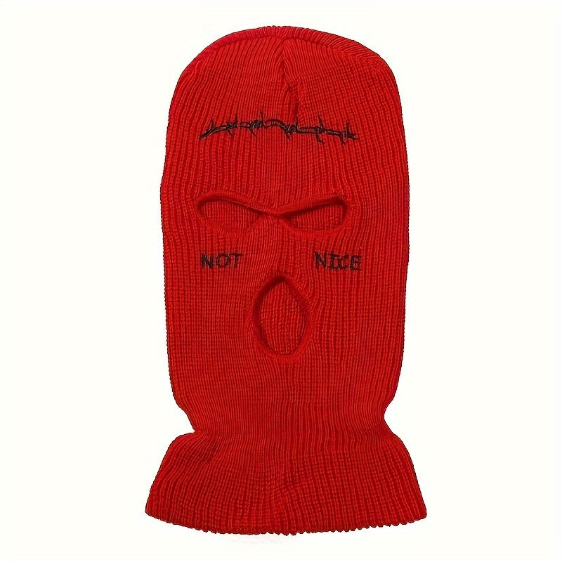3 Hole Skiing Mask Knitted Balaclava Full Face Cover Winter Sports Mask