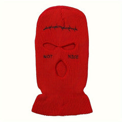 3 Hole Skiing Mask Knitted Balaclava Full Face Cover Winter Sports Mask