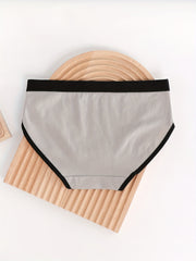 3pcs Letter Print Women's Briefs Comfy & Stretchy Panties