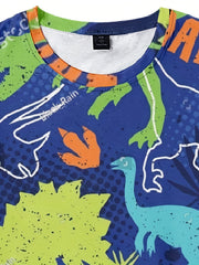 Boys' Dinosaur Graphic T Shirt Active Stretch Tee