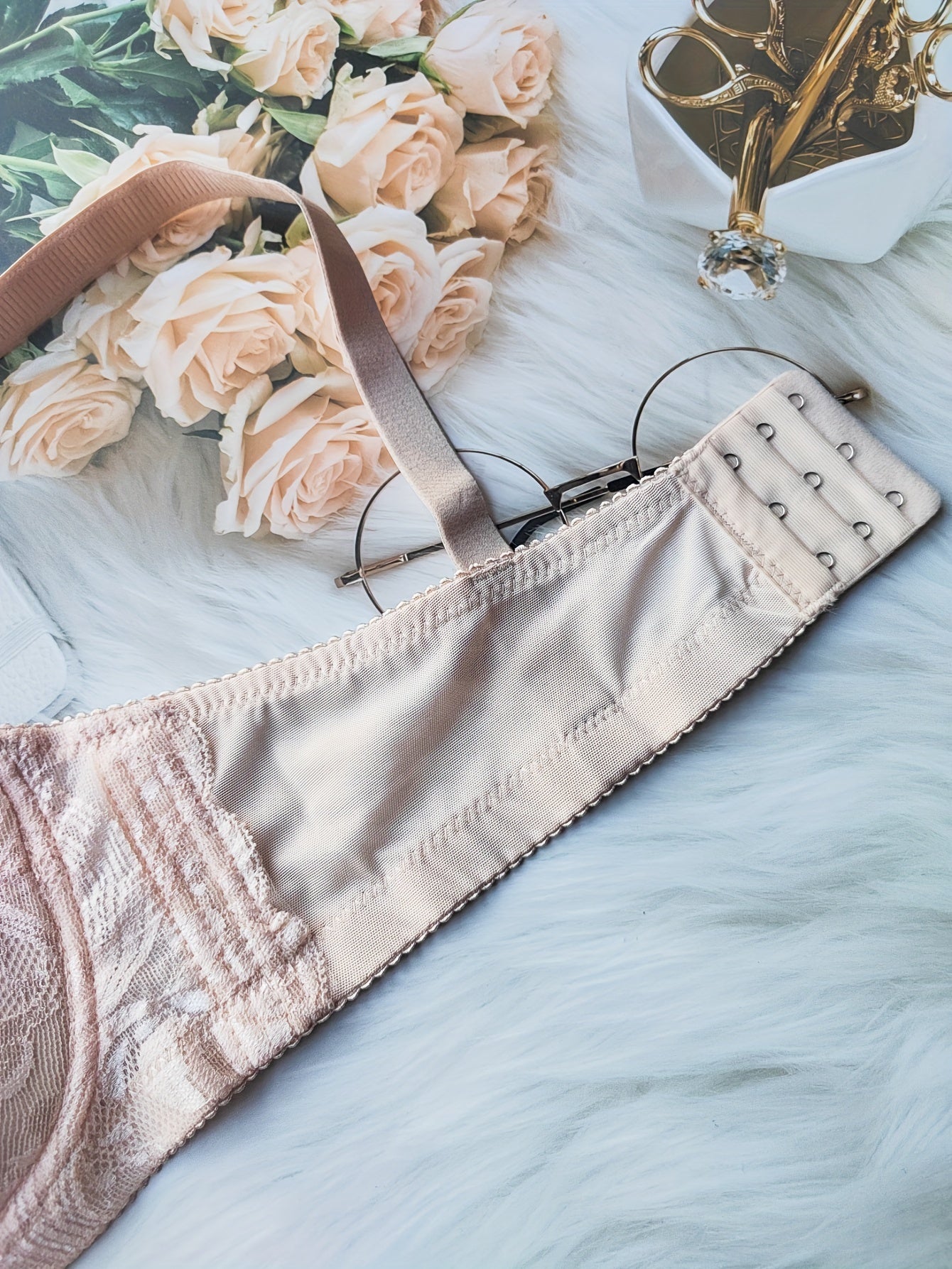 Lace Push Up Bra Scallop Trim Women's Lingerie