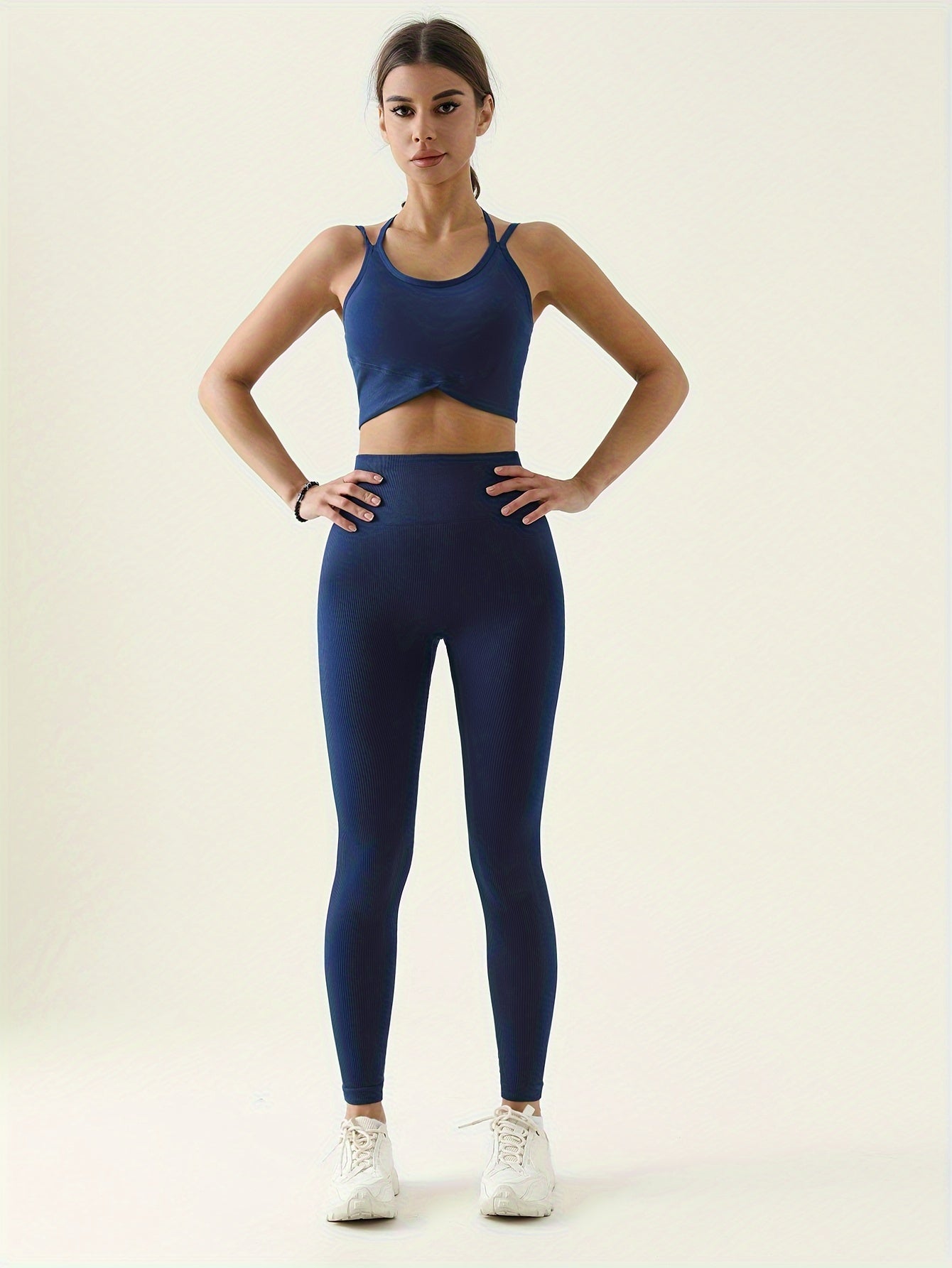 Sexy Backless Sports Bra & Slim Stretch Leggings Set