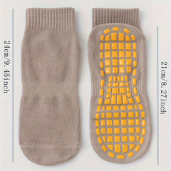 2 Pairs Women's Non Slip Yoga Socks with Extra Grips