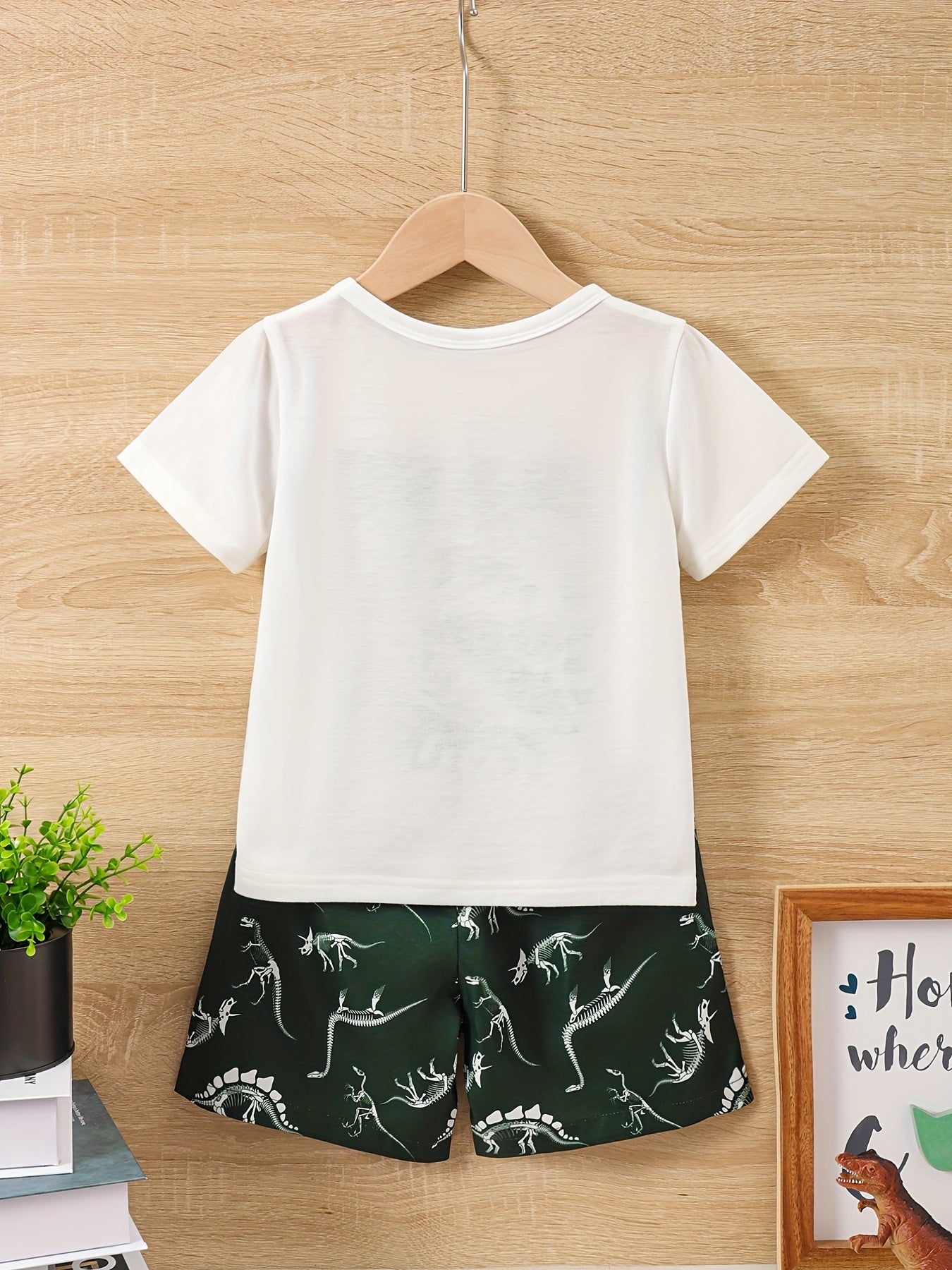 2pcs Toddler Boys Dinosaur T-Shirts & Shorts Set Summer Clothes