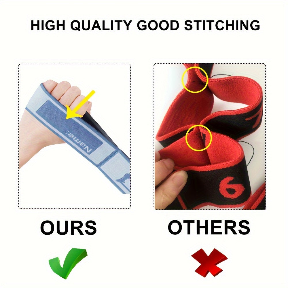 49.2in Segmented Elastic Yoga Strap for Stretching, Fitness, & Resistance