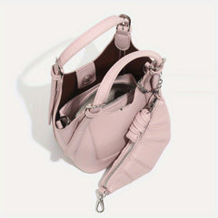 Stylish Leather Crossbody Bag with Detachable Strap