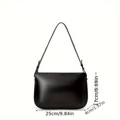 Leather Crossbody Bag for Women Minimalist Shoulder Purse Golden Tone Hardware