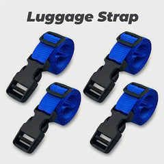 4pcs 55in Luggage Straps w/ Adjustable Buckle for Suitcase Backpack