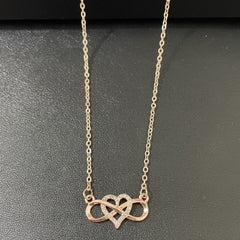 Heart Infinity Ring Pendant Necklace For Women