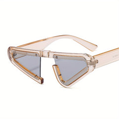 Irregular Frame Sunglasses Gradient Lens Hip Hop Style Eyewear