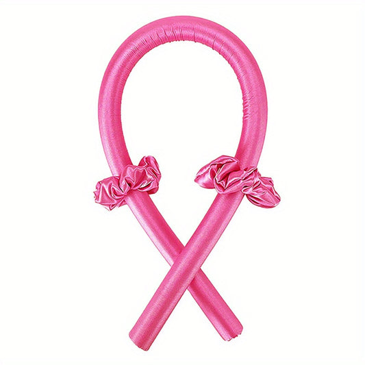 Minimalist Solid Hair Curler Heatless Curling Headband Silk Hair Roller