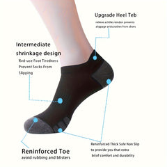 6 Pairs Sports Ankle Socks For Men Running Breathable
