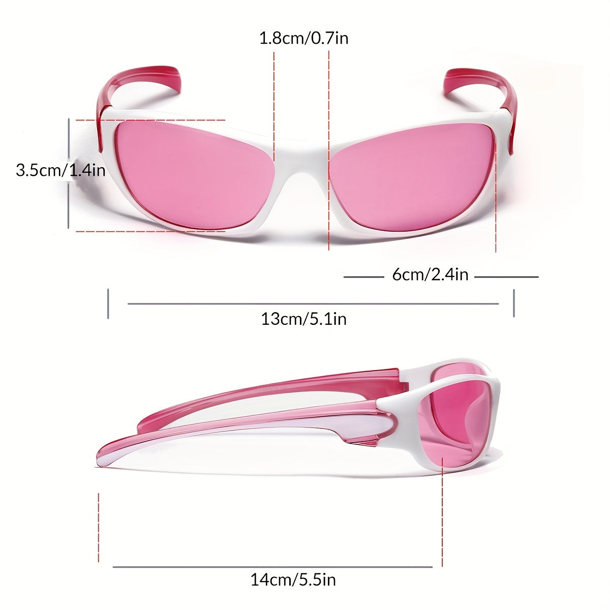 Y2K Wrap Around Sunglasses Cyberpunk Block Glasses UV400