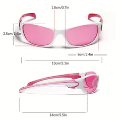 Y2K Wrap Around Sunglasses Cyberpunk Block Glasses UV400