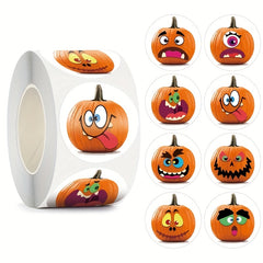 500pcs Happy Halloween Animal Decorative Stickers Box Seal Sticker