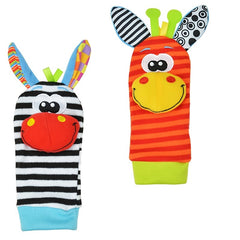 Baby Gift Set: 4 Puzzles, Watchband, Rattle, Socks