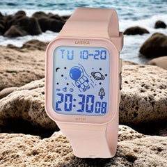 Girls' Digital Watch Astronaut & Planets IPX7 Water Resistant TPU Strap