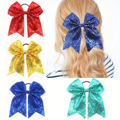 Cartoon Sequin Bow Hair Ties, Girls Hair Accessories, Holiday Gift