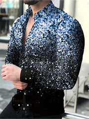 Men's Long Sleeve Lapel Shirt - Fall Spring Button Up
