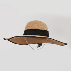Oversized Brim Straw Hat Sun Protection Big Brim Hat Seaside Bow Beach Hat