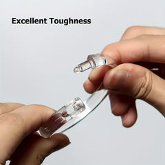 12 Transparent Plastic Shower Curtain Rings High Hooks For Bathroom Shower Rods