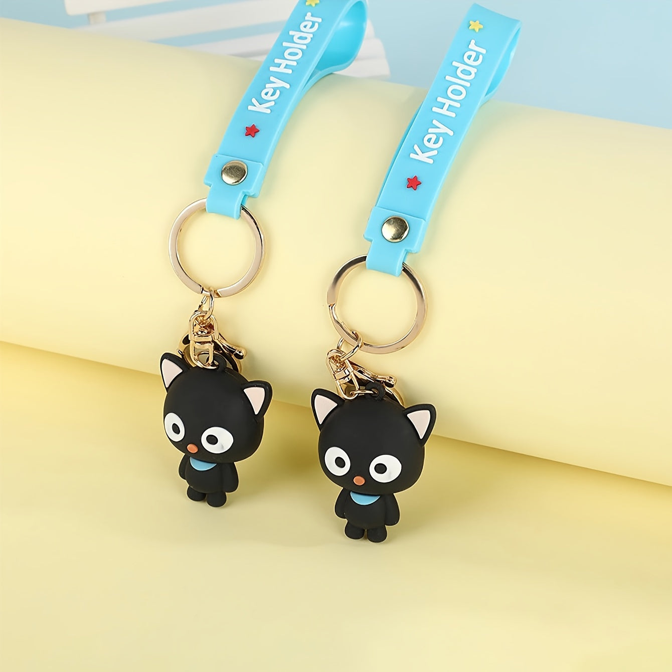 Cat Keychain Backpack Pendant Cute Cartoon Car Key Ornament