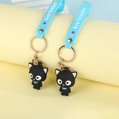 Cat Keychain Backpack Pendant Cute Cartoon Car Key Ornament