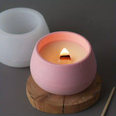 DIY Concrete Candle Jar Aromatherapy Silicone Mold for Succulent Plant Flower