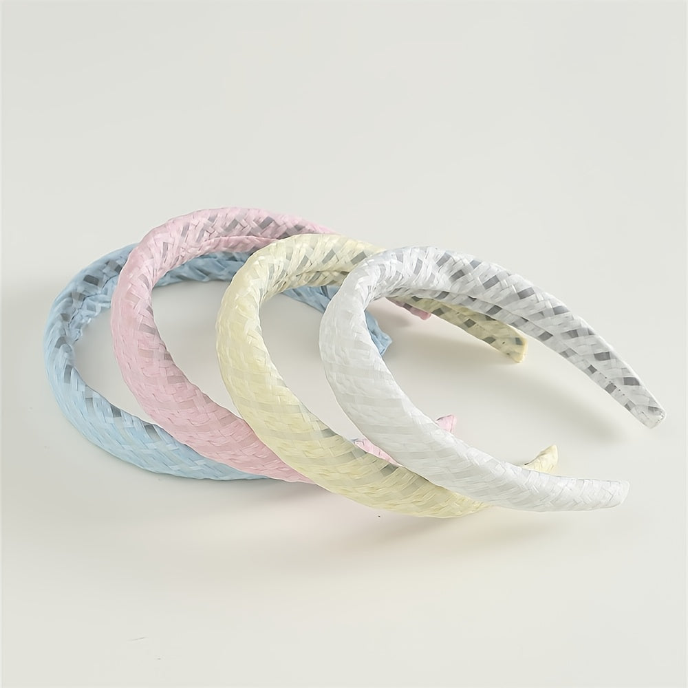 4pcs Wide Headband for Girls Kids Sweet Plain Head Decoration