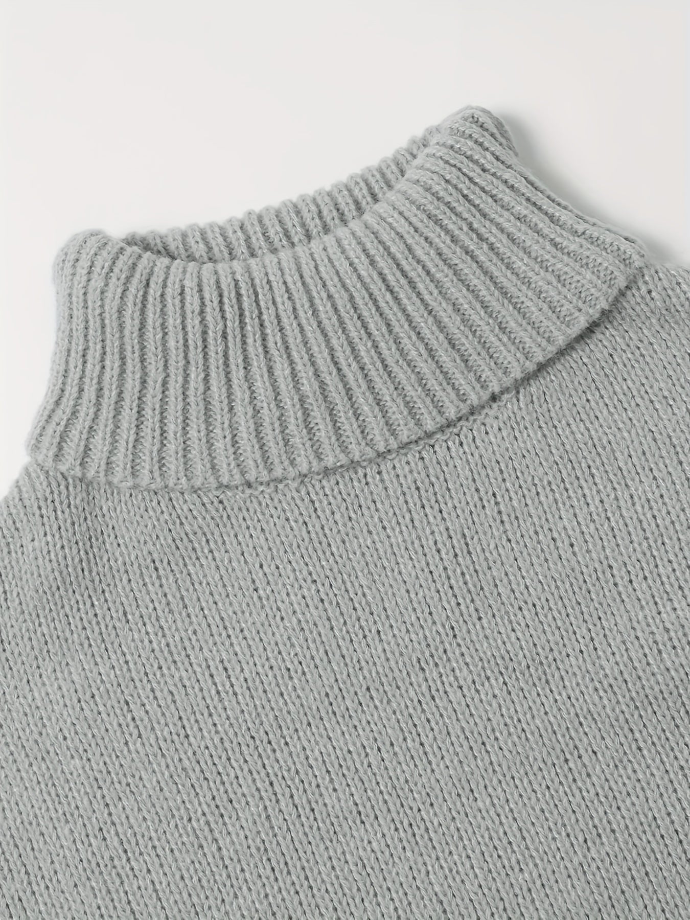 Casual Sweater Women's Solid Long Sleeve Turtle Neck Jumper