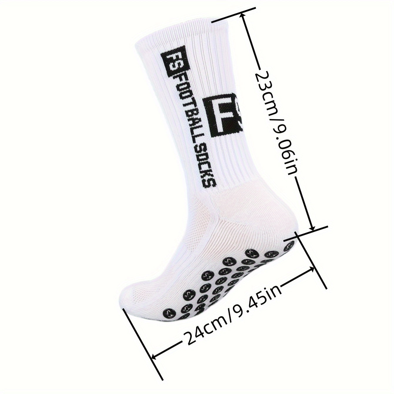 3 Pairs Men's Mid Crew Sport Socks Non Slip Shock Absorption Nylon Blend