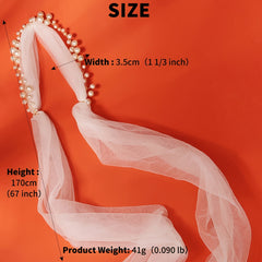 Princess Pearl Crown Faux Ivory Pearls Bridal Hair