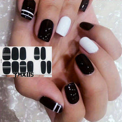 Glitter Gradient Nail Stickers Self Adhesive Art Set