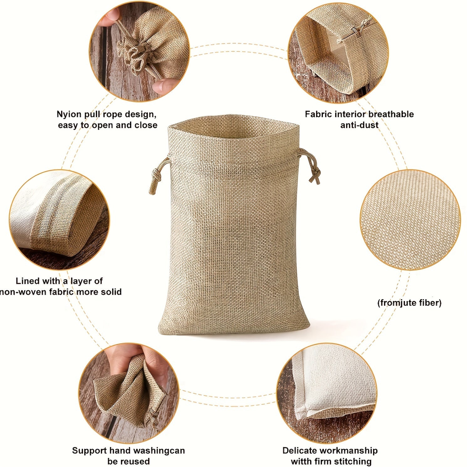 25pcs Drawstring Bags 10 15 4in 6in Closure Gift Bags For Wedding Party