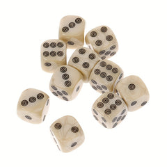 10Pcs 16mm Acrylic Ivory Dice D6 for Party Board Game