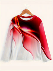 Red Light 3D Print Men's Long Sleeve Novelty T-Shirt for Autumn