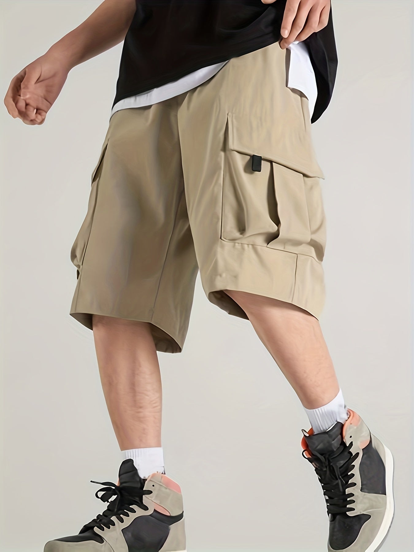Men's Cargo Short Pants Breathable Baggy Shorts Outdoors