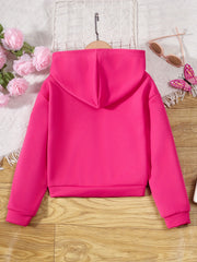 Girls Casual Butterfly Graphic Hoodie Long Sleeve Sweatshirt