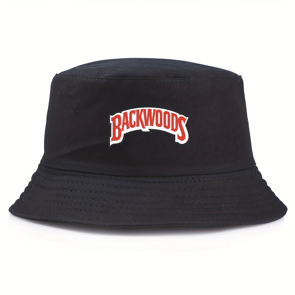 Letter Print Unisex Bucket Hat Hip hop Reversible Travel Beach Sun Hat
