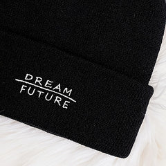 Women's Embroidery Knit Beanie Hat Winter Soft Skull Cap Unisex Year Gift