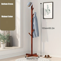 Solid Wood Floor Clothes Stand Rack Triangle & Cross Sanded Smooth Surface
